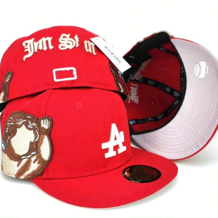Gorra de béisbol bordada de tamaño masculino muñeca ángel gorra deportiva de hip - hop casual conjunta - C - Ver 1
