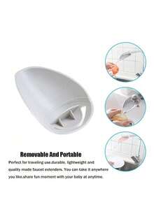 Silicone Faucet Extender With Adjustable Water Splash Guard, Suitable For Kitchen And Bathroom, Prevents Water Splashing, Ideal Accessory For Kids To Wash Hands - Grey - View 5