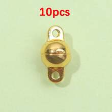 2/4/10 Pieces Locking Magnetic Jewelry Clasps Round Magnetic Lobster Clasps Locking Closures Bracelet Necklace Clasps Extender For Jewelry Bracelet Necklace Making