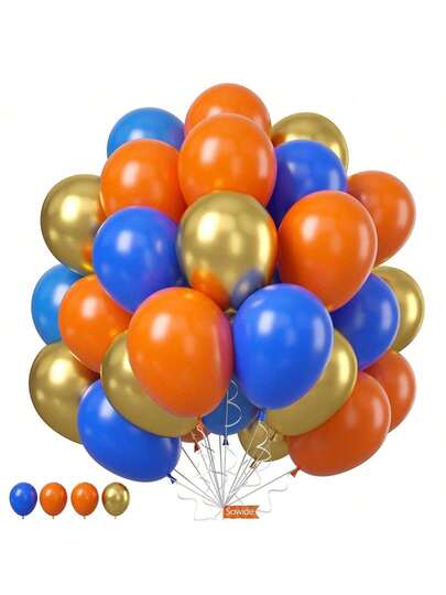 Orange & Blue Balloons, Gold Balloons, Suitable For Baby Shower, Gender Reveal Party, Bridal Shower, Birthday Party, Restaurant Decor, Candlelight Dinner Decor, Room Decor, Backdrop Decor. Suitable For Gender Reveal Party, Bachelor/Bachelorette Party, Carnival Party, Birthday Party, Graduation Ceremony, Independence Day Party, Bridal Shower, Christmas, Valentine's Day, Mother's Day, Holiday Party, Carnival Theme Party Decor, Party Decorations...