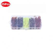 25pcs Soft Fishing Lures Shrimp Bait Suitable For Freshwater And Saltwater