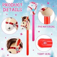 95cm 4 Inflatable Horse-Head Game Sticks, Brown Black/White/Pink PVC Stage Performance Props/Party Entertainment Horse-Head Inflatable Sticks, Party Games, Party Gifts, Team Games, Outdoor Games, Halloween Gifts, Christmas Gifts