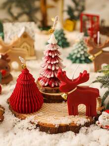 1 pièce Bougie parfumée au cerf de Noël, bougie pour ambiance de fête de Noël, décoration de bureau, décoration de sapin de Noël, décoration d'ambiance de fête de Noël, décorations de Noël, cadeau de Noël, décoration de Noël, décoration de chambre, décoration de maison, cadeaux de Noël, bougies de Noël, parfum de Noël