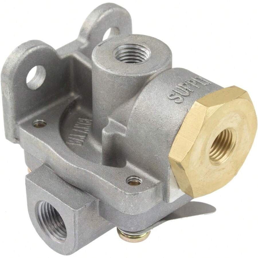EstiloTendenciaWorld American WA289714 VáLvula De LiberacióN RáPida De Freno De Aire (QR1C 0-PSI DIFF 1/4S-3/8D) Reemplaza A Bendix 289714, 289714CX, Freightliner A1214980, Mack 25175160, Volvo Truck 8071356, OECalidad PremiumVersióN Mejorada - WA289714-(QR-1C) - Ver 1