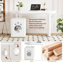 Home Office Desks - White + MDF - View 5