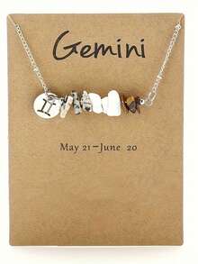 Aries,Taurus,Gemini,Cancer,Leo,Virgo,Libra,Scorpio,Sagittarius,Capricorn,Aquarius,Pisces,Constellation Crystal Necklace  Suitable For Halloween, Christmas, Thanksgiving, New Year Gift - 十二星座 - 查看 17