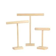 Jewelry Display Stand, Necklace Bracelet Holder Organizer, Minimalist Cylindrical Wooden Rack