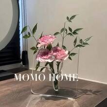 1件裝現代壓克力花瓶 透明長方形花瓶 創意相框設計 居家辦公桌裝飾配件 理想復活節禮物(不含花朵)家居裝飾花瓶 - 彩色 - 查看 7
