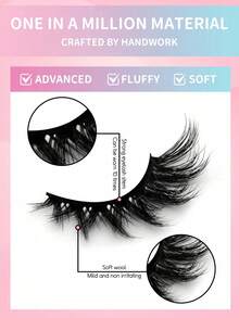 5 Pairs/5Pairs*2 Of Luxurious Fluffy False Eyelashes - Thick, Wispy, 3D Volume, Reusable, Soft, Lightweight, Faux Mink Strip Lashes For Dramatic Eye Makeup Look Strip Lashes, Lashes, Eyelashes, Fake Lashes - 1 cái - Xem 3