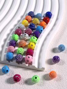 50 قطعة من الخرز الملون المطلي بالفضة ذو الثقب المستقيم قياس 10 مم من الراين الأكريليك، إكسسوارات صنع المجوهرات DIY للأساور والمجوهرات، خرز فضفاض