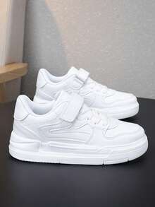 1 paire de chaussures de skate basses ajustables pour enfants, couleur classique, convient pour l'école, le campus, l'automne/l'hiver