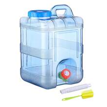 10-15 Portable Water Container With Tap Leaked Water Storage Carrier Large Capacityconvenient For Camping, Hiking And Picnicking