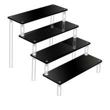 1 kệ đựng đồ trang điểm bằng acrylic, kệ đựng mỹ phẩm nhiều tầng đựng nước hoa, mỹ phẩm chăm sóc da, trưng bày đồ trang điểm, kệ bậc thang chắc chắn được gia cố cho phòng khách, phòng tắm, phòng ngủ, đồ trang trí nhà cửa - màu đen - Xem 17