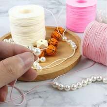 4 Rolls 50m/1968inch Silky Satin Cord Nylon String 0.8 Mm Chinese Knotting Cord, Nylon Beading Thread For Bracelets, Necklaces, Wind Chime, Macrame Crafts, Drawstring Bags, Multicolor Beading String(Random P)