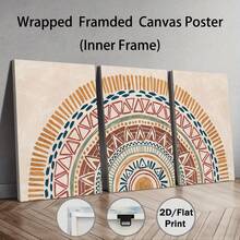 3 件可选框架帆布海报，现代艺术，抽象太阳几何图案，卧室客厅走廊的理想礼物，墙壁艺术，墙壁装饰，夏季装饰，房间装饰，带框架的墙壁艺术