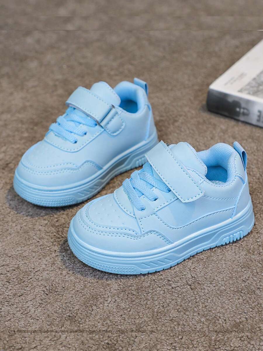 1 Pair Kids Boys/Girls Lightweight, Comfortable & Durable Hook And Loop Design Casual Outdoor Hiking Shoes, Suitable For All Seasons