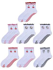 1/3/4/7 زوج جوارب يوغا وبيلاتيس احترافية للنساء مع وظيفة مانعة للانزلاق، جوارب يوغا مكشكشة، جوارب رياضية غير قابلة للانزلاق، مناسبة للباليه والرقص