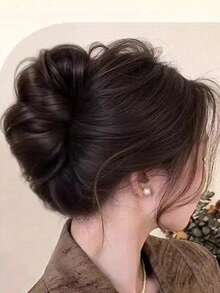 1pc Pompadour Hairstyle Hairpiece With Clips For Young Ladies With Flower-Shaped Top And High Crown For Increased Hair Volume And Decorative Accessory Winter Claw Clips Elegant Hair Clips Fashion Hair Clutch