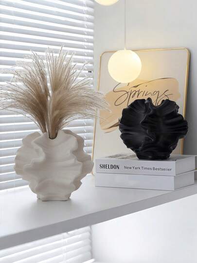 1pc Creative Abstract Vase Home Wit Flower Shaped Reed Vase, Minimalist Sc inavian Boho Moderne Farmho Living Room, Kitchen, Bedroom, Dining Table, Office (Small Size May Be Too Small, Please Choose The Larger If You Mind) Room Glass