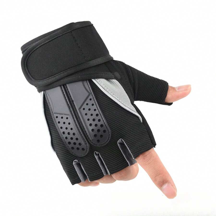 1 par de guantes de fitness, protección para ejercicios con mancuernas y barras horizontales para hombres y mujeres, resistentes al desgaste y antideslizantes para dominadas y muñecas
