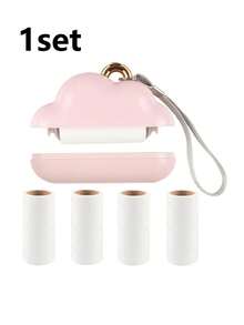1 Set Mini Rodillo de Pelusa Reutilizable Kit de Viaje, Quitapelusas Portátil para Pelo de Mascotas, Cepillo de Pelusa Adhesivo