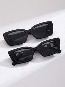 2 piezas Gafas de mujer con montura de ojo de gato, gafas de moda para atuendos de la Semana de la Moda Internacional, adecuadas para varias ocasiones