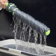Paño de fregona, paño de fregona giratorio, paño de fregona de lavado a mano libre con escurridor automático, fregona giratoria multifuncional de uso en seco y húmedo, alta absorción de agua, fregona de piso de lavado a mano libre, repuesto de paño de fregona, juego de fregonas - Adecuado para la limpieza de pisos en salas de estar, dormitorios, cocinas y baños