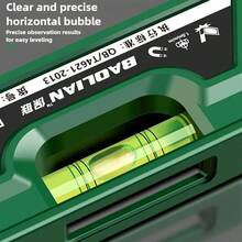 3气泡迷你水平仪，0°、45°、90°、230毫米、防震、磁性、倾角仪、水平工具 - 彩色 - 查看 5