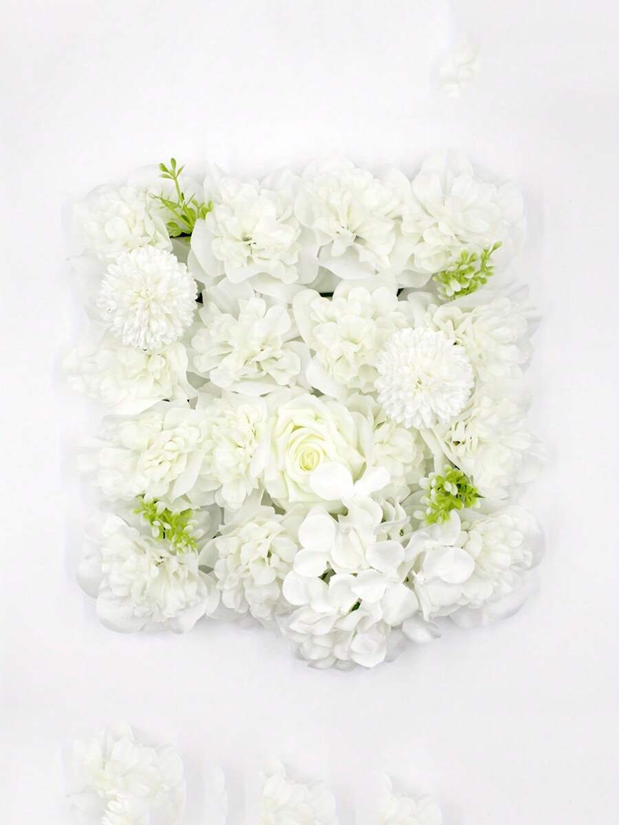 1 pièce/4 pièces Fleurs artificielles pour fond mural Rose Marguerite convenant pour les fêtes familiales, les décors de mariage, la décoration murale de magasin, les photos de fond. Agencement de mur de fleurs
