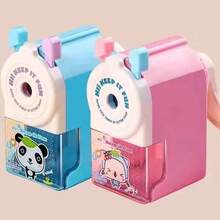 1pc Fashionable Manual Pencil Sharpener - Durable ABS Plastic Material, Essential For Students, Homes, Offices And Artists, Birthday Gift, Multifunctional Creative Pencil Sharpener, Sturdy Structure, Battery-Free, Fun Stationery, Professional-Grade Pencil Sharpener - Suitable As School Supplies And Gifts - Multicolor - View 2