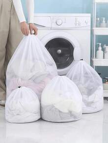 Lot de 3 (grand, moyen et petit) sacs à linge pour les délicats, petit sac à linge en maille, sac à linge en maille durable, avec fermeture éclair renforcée et boucle de suspension pour les voyages, le stockage, le collège, la résidence universitaire et les appartements, lavable en machine