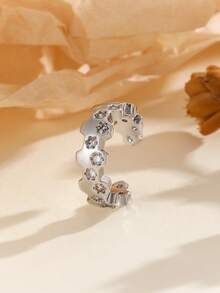 2 件/套非穿孔时尚/独特铜方晶锆石夹式耳环，适合大学、商务、派对、夜总会、度假、日常佩戴（厂家直销） - 金黃色 - 查看 16