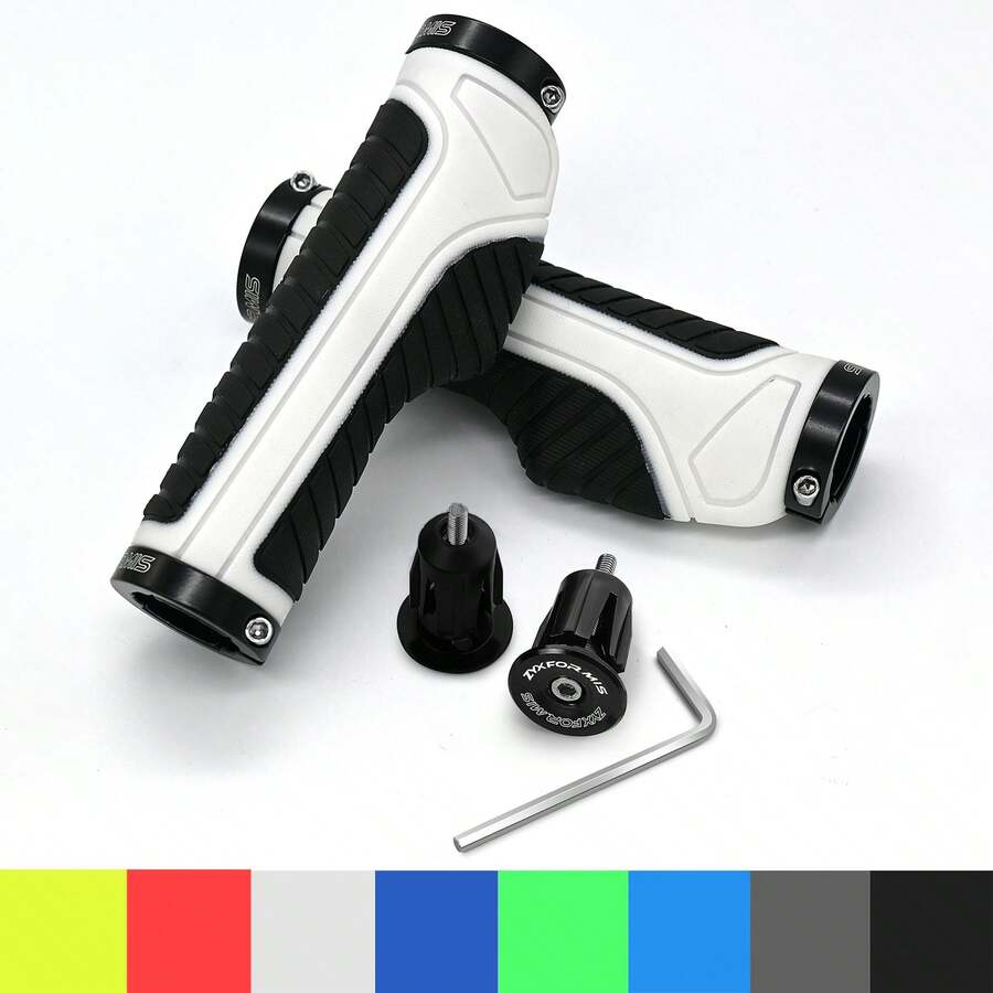 1 Pair Bicycle Handlebar Gloves – Lock System Anti-Slip Covers, Ergonomic Grip Reduces Hand Fatigue, Suitable For Mountain & Road Bikes