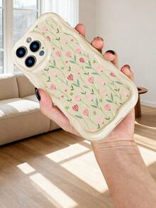 Tulip Floral Print Multi - Color Phone Case Cute Aesthetic Protective Cover Fashion Design  Compatible With Iphone 17Promax/17Pro/17AIR/17/16Promax/16Pro/16Plus/16/15Promax/15Pro/15Plus/15/14Promax/14Pro/14Plus/14/13Promax/13Pro/13/12Promax/12Pro/12/11Promax/11Pro/11/XSMAX/X/XS - Trong sáng - Xem 10