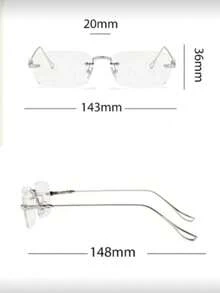 Fashionable Versatile Minimalist Silver Glasses