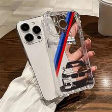 Funda para móvil BMW, diseñada con una elegante ilustración de coche y rayas vibrantes. Compatible con  17,  16,  16 ProMax,  15,  15 ProMax,  14,  13,  12 y  11 Pro. Fabricada en TPU, ofrece protección a prueba de golpes. Perfecta para amantes de los coches, amigos, cumpleaños, vacaciones, novios, novias y regalos de San Valentín. - Color mixto LB11 - Ver 1