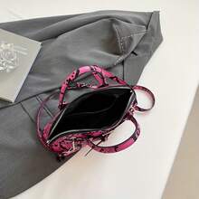 Borsa a Tracolla da Donna, Stile Dolce Fresco Piccante Ragazza con Cintura Decorata con Motivo Leopardo Serpente Coccodrillo, Borsa a Spalla Multiuso per Pendolarismo Shopping Stoccaggio Vari Piccola Borsa Quadrata, Borsa Baguette alla Moda