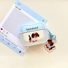 Cute Cartoon Dog Wireless Bluetooth Earphone Case Suitable For AirPods 4, New Pro 3, Pro 2/1, Creative Anti-Drop Earphone Case, Unisex