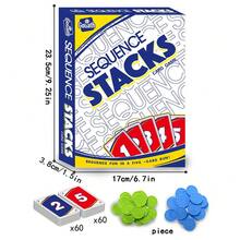 2025 New Hot Selling 1pc, Arabic SEQIEMCE Sequence Board Game, Party Game, Team Building, Fun Gathering, Card Game, Stitch Toys, Travel Toys, Classroom Fidget Toys, Mini Stuff, Bath Toys, Christmas Stationery, Stress Ball, Birthday Gift, Christmas Gift, Halloween Gift, Perfect Gift, Presents - Multicolor - View 2