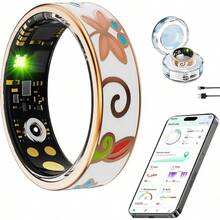 Smart Ring For Women,Fitness Tracker With Heart Rate,Blood Oxygen,Blood Pressure,Sleep Monitoring,Step Counting,IP68 Waterproof For And Android,No Subscription Fee (Enamel Rose Gold, 8 # ) - Enamel Rose Gold - View 13