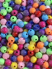 50 قطعة من الخرز الملون المطلي بالفضة ذو الثقب المستقيم قياس 10 مم من الراين الأكريليك، إكسسوارات صنع المجوهرات DIY للأساور والمجوهرات، خرز فضفاض