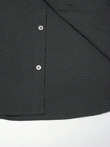 Men's Solid Color Grid Pattern Business Casual Cardigan, Fashionable Minimalist Stylish Knit Jacket With Button, Long Sleeve Lapel Collar, Suitable For Spring And Autumn