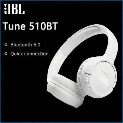 JBL TUNE 510BT Kablosuz Kulaklık, Orijinal JBL Pure Bass, Taşınabilir, Oyun, Spor Kulaklığı, Mikrofonlu T510bt