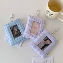 1pc INS Korean Style 3-Inch Photo Card Protector Case, Versatile Student Campus ID Card Holder, Backpack Pendant