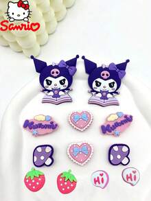 Sanrio Akcesoria do butów jaskiniowych, Akcesoria do butów plażowych, DIY zdejmowane kwiaty do butów, Ozdoby do butów, Urocze kwiaty do butów  z kreskówkową kreskówką, Odpowiednie na sezony: lato, zima, wiosna, jesień