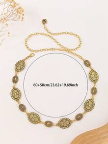 1pc Vintage Embossed Waist Belt For Women, Spring/Summer Summer, School Fall, Autumn, Halloween