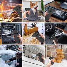 KIZCGE Plumero de Aire Comprimido, Soplador Eléctrico 130000 RPM, 3 Velocidades, Batería Recargable para Automóvil, Hogar, Exterior, Limpieza de Teclado y PC - albaricoque - Ver 8