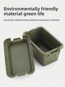 1pc (Random Color) Outdoor Camping Mini Storage Box, Desktop Condiment Bottle Jar Organizer, Travel BBQ Camping Small Tool Sundries Box