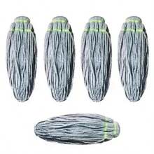 Paño de fregona, paño de fregona giratorio, paño de fregona de lavado a mano libre con escurridor automático, fregona giratoria multifuncional de uso en seco y húmedo, alta absorción de agua, fregona de piso de lavado a mano libre, repuesto de paño de fregona, juego de fregonas - Adecuado para la limpieza de pisos en salas de estar, dormitorios, cocinas y baños