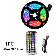 1条1米/2米/3米/5米/10米/15米/20米RGB LED灯带，带音乐同步和定时模式，适用于卧室、游戏室、客厅、厨房、舞蹈室、派对装饰、节日礼物、圣诞装饰 - 彩色 - 查看 15